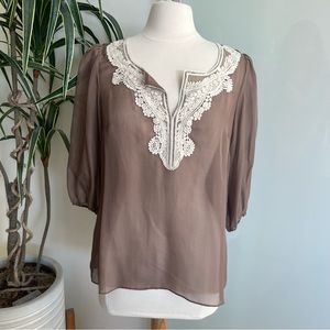 Anthropologie Fei Silk Top